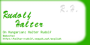 rudolf halter business card